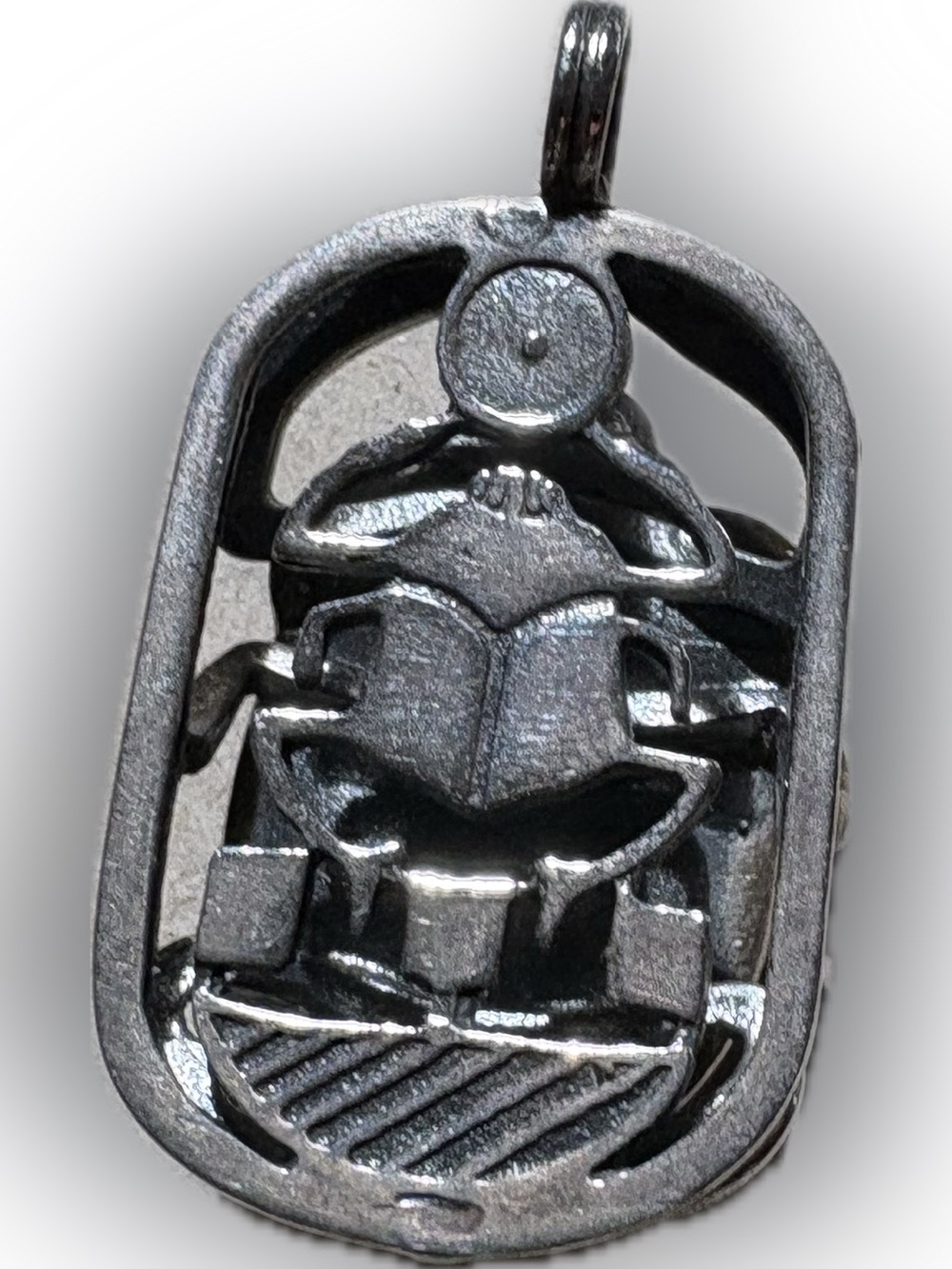 Large Sterling and semi precious stone Egyptian Scarab. She’s GORGEOUS☀️ - Picture 2 of 7